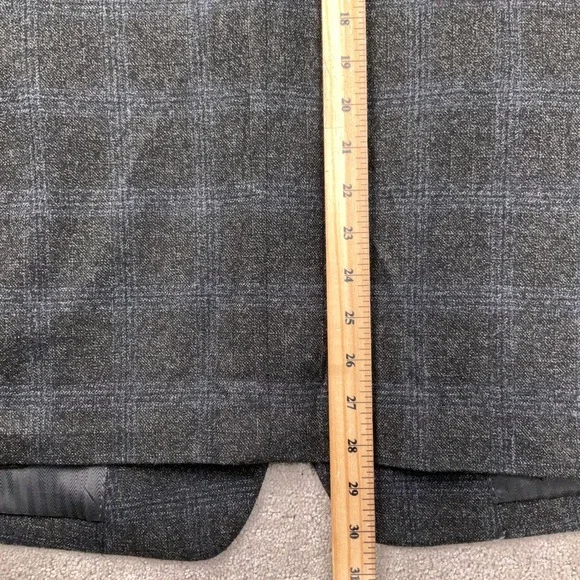 Joseph Abboud Blazer Mens 44S Gray Blue Plaid Heritage Tollegno 1900 Wool Italy